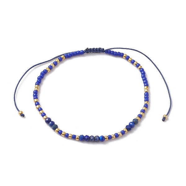 PandaHall Bohemian Style Natural Lapis Lazuli & Glass Braided Bead Bracelet, Inner Diameter: 2~3-1/8 inch(5~7.95cm) Lapis Lazuli
PandaHall Bohemian Style Natural Lapis Lazuli & Glass Braided Bead Bracelet, Inner Diameter: 2~3-1/8 inch(5~7.95cm) Lapis Lazuli