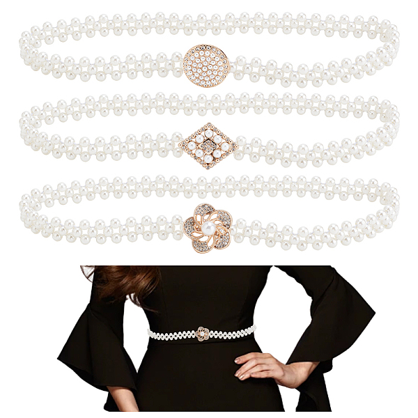 PandaHall WADORN 3Pcs 3 Styles Plastic Pearl Braided Stretch Chain Belts, Waist Belt with Golden Iron Clasps for Shirt Dress Decoration...
PandaHall WADORN 3Pcs 3 Styles Plastic Pearl Braided Stretch Chain Belts, Waist Belt with Golden Iron Clasps for Shirt Dress Decoration...