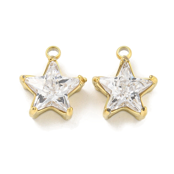 PandaHall Vacuum Plating 304 Stainless Steel Cubic Zirconia Pendants, Star Charms, Real 18K Gold Plated, 12x10x5mm, Hole: 1.6mm Stainless..., Clear
PandaHall Vacuum Plating 304 Stainless Steel Cubic Zirconia Pendants, Star Charms, Real 18K Gold Plated, 12x10x5mm, Hole: 1.6mm Stainless..., Clear