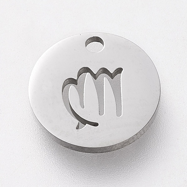 PandaHall 304 Stainless Steel Charms, Laser Cut, Flat Round with Constellation, Hollow, Stainless Steel Color, Virgo, 10x1mm, Hole: 1.2mm...
PandaHall 304 Stainless Steel Charms, Laser Cut, Flat Round with Constellation, Hollow, Stainless Steel Color, Virgo, 10x1mm, Hole: 1.2mm...