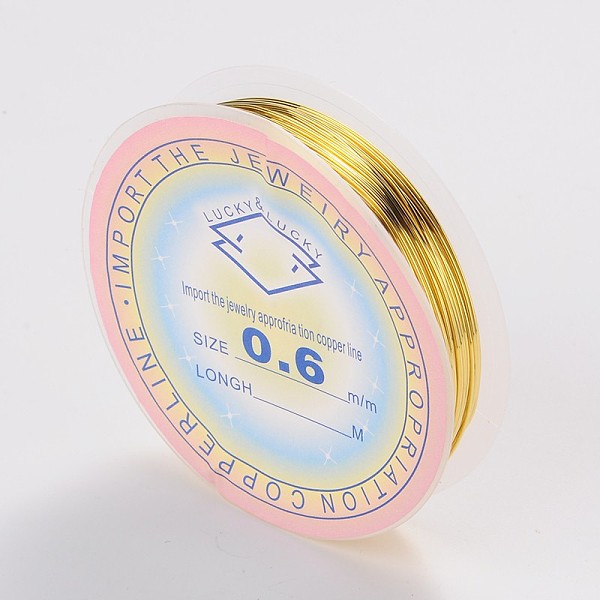 PandaHall Round Copper Jewelry Wire, Gold, 22 Gauge, 0.6mm, about 19.68 Feet(6m)/roll Copper Round Gold
PandaHall Round Copper Jewelry Wire, Gold, 22 Gauge, 0.6mm, about 19.68 Feet(6m)/roll Copper Round Gold