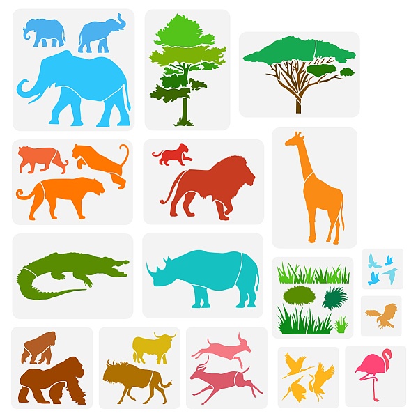 PandaHall 16Pcs 16 Styles Animal PET Hollow Out Drawing Painting Stencils, for DIY Scrapbook, Photo Album, Mixed Shapes, 210x297mm...
PandaHall 16Pcs 16 Styles Animal PET Hollow Out Drawing Painting Stencils, for DIY Scrapbook, Photo Album, Mixed Shapes, 210x297mm...