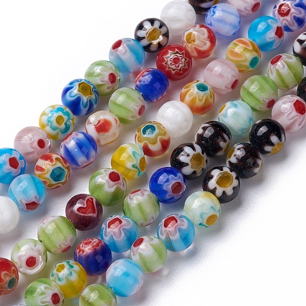 PandaHall Handmade Millefiori Glass Round Bead Strands, Mixed Color, 6mm, Hole: 1mm, about 65~66pcs/strand, 14.5 inch Millefiori Lampwork..., Multicolor
PandaHall Handmade Millefiori Glass Round Bead Strands, Mixed Color, 6mm, Hole: 1mm, about 65~66pcs/strand, 14.5 inch Millefiori Lampwork..., Multicolor