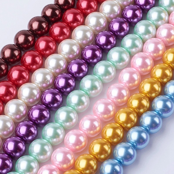 PandaHall Glass Pearl Beads Strands, Round, Mixed Color, 8mm, Hole: 1~1.5mm, about 110pcs/strand, 32 inch/strand Glass Round Multicolor
PandaHall Glass Pearl Beads Strands, Round, Mixed Color, 8mm, Hole: 1~1.5mm, about 110pcs/strand, 32 inch/strand Glass Round Multicolor