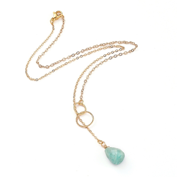 PandaHall teardrop, Natural Amazonite Pendants Necklaces, with Brass Linking Rings & Cable Chains, 304 Stainless Steel Lobster Claw Clasps...
PandaHall teardrop, Natural Amazonite Pendants Necklaces, with Brass Linking Rings & Cable Chains, 304 Stainless Steel Lobster Claw Clasps...