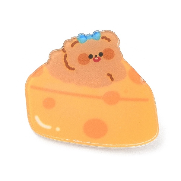 PandaHall Cartoon Style Acrylic Brooches, with 201 Stainless Steel Pins, Cheese & Bear, 28x32x6.5mm Acrylic Food Gold
PandaHall Cartoon Style Acrylic Brooches, with 201 Stainless Steel Pins, Cheese & Bear, 28x32x6.5mm Acrylic Food Gold