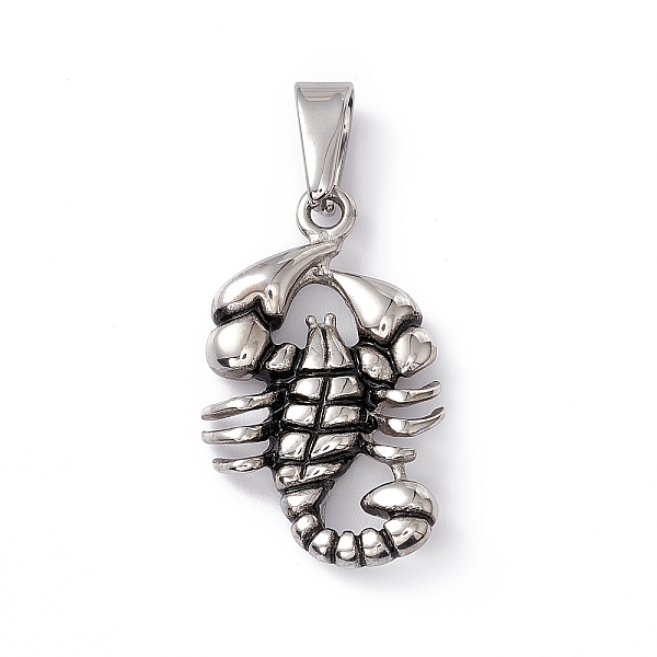 PandaHall 304 Stainless Steel Pendants, Scorpion Charms, Antique Silver, 33.5x20x5mm, Hole: 4.3x8.5mm 304 Stainless Steel Other Animal
PandaHall 304 Stainless Steel Pendants, Scorpion Charms, Antique Silver, 33.5x20x5mm, Hole: 4.3x8.5mm 304 Stainless Steel Other Animal