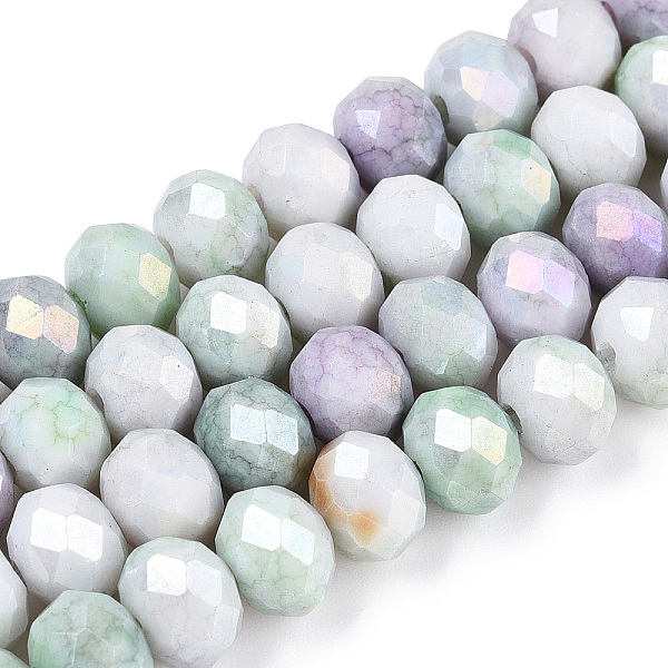 PandaHall Faceted Electroplated Glass Beads Strands, AB Color Plated, Abacus, Aquamarine, 8~8.5x6.5mm, Hole: 1.4mm, about 66pcs/strand..., Green
PandaHall Faceted Electroplated Glass Beads Strands, AB Color Plated, Abacus, Aquamarine, 8~8.5x6.5mm, Hole: 1.4mm, about 66pcs/strand..., Green