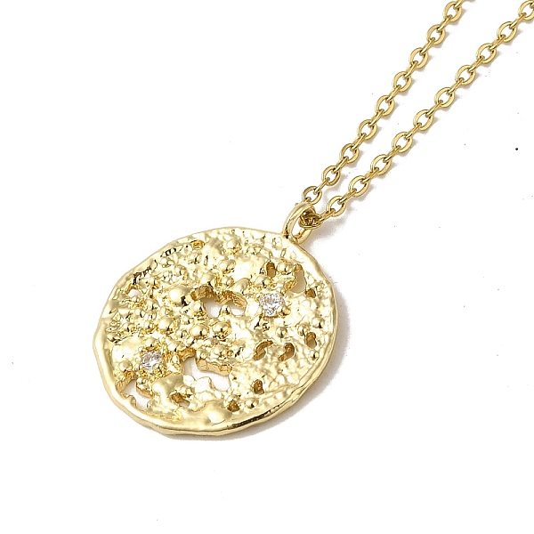 PandaHall Brass Micro Pave Clear Cubic Zirconia Pendants Necklaces, 201 Stainless Steel Cable Chain Necklaces, Real 18K Gold Plated, Round...
PandaHall Brass Micro Pave Clear Cubic Zirconia Pendants Necklaces, 201 Stainless Steel Cable Chain Necklaces, Real 18K Gold Plated, Round...