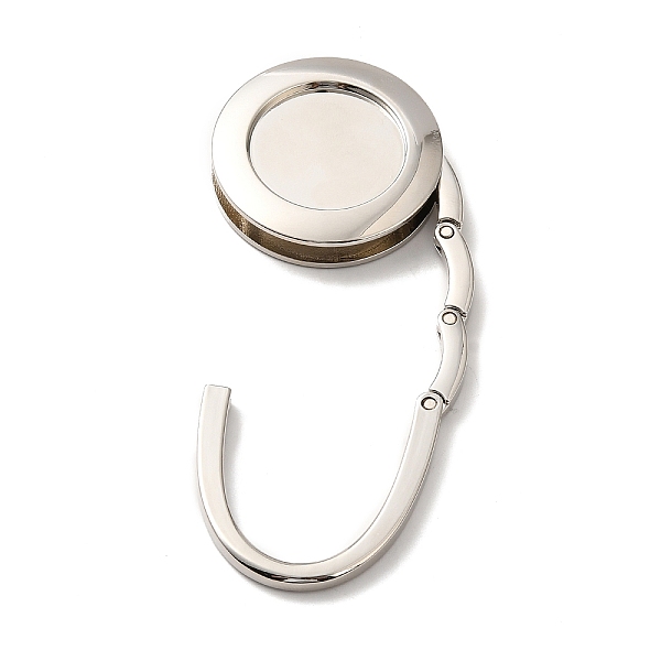 PandaHall Zinc Alloy Bag Hangers, Foldable Purse Hooks, with Brass Nail, Round, Platinum, 6.5x4.5x1cm, Inner Diameter: 3cm Alloy Round
PandaHall Zinc Alloy Bag Hangers, Foldable Purse Hooks, with Brass Nail, Round, Platinum, 6.5x4.5x1cm, Inner Diameter: 3cm Alloy Round