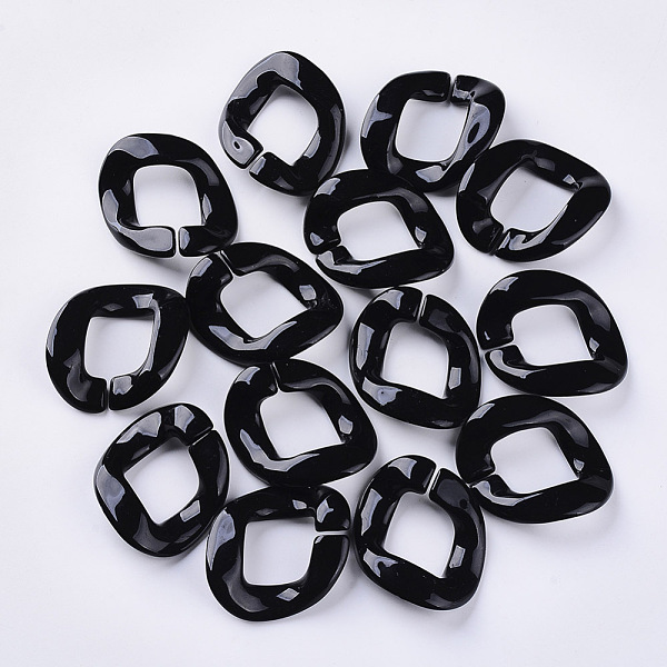 PandaHall Opaque Acrylic Linking Rings, For Curb Chains Making, Twist, Black, 40x33~34x10mm, Inner Diameter: 23x16~17mm, about 140pcs/500g...
PandaHall Opaque Acrylic Linking Rings, For Curb Chains Making, Twist, Black, 40x33~34x10mm, Inner Diameter: 23x16~17mm, about 140pcs/500g...