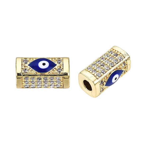 PandaHall Brass Micro Pave Cubic Zirconia Beads, with Enamel, Real 18K Gold Plated, Rectangle with Evil Eye, Nickel Free, Dark Blue...
PandaHall Brass Micro Pave Cubic Zirconia Beads, with Enamel, Real 18K Gold Plated, Rectangle with Evil Eye, Nickel Free, Dark Blue...