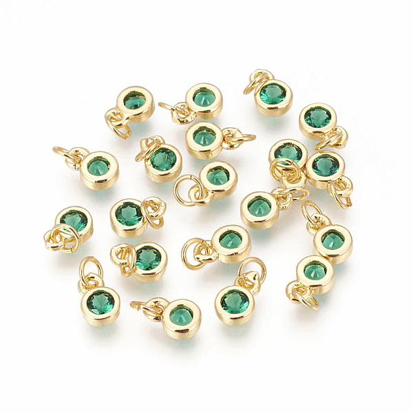 PandaHall Brass with Single Cubic Zirconia Charms, Single Stone Charms, Flat Round, Golden, Green, 6.5x4.5x2mm, Hole: 2.5~3mm Brass+Cubic...
PandaHall Brass with Single Cubic Zirconia Charms, Single Stone Charms, Flat Round, Golden, Green, 6.5x4.5x2mm, Hole: 2.5~3mm Brass+Cubic...