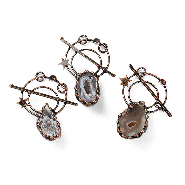 PandaHall Natural Druzy Agate Big Pendants, Red Copper Tone Brass Moon & Star Charms with Jump Rings, 63~65x58x13~16mm, Hole: 6mm Druzy...
PandaHall Natural Druzy Agate Big Pendants, Red Copper Tone Brass Moon & Star Charms with Jump Rings, 63~65x58x13~16mm, Hole: 6mm Druzy...