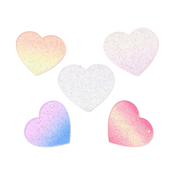 PandaHall Transparent Acrylic Pendants, with Glitter Powder, Heart, Mixed Color, 46.5~52.5x45.5~51.5x2.3mm, Hole: 3mm Acrylic Heart..., Multicolor
PandaHall Transparent Acrylic Pendants, with Glitter Powder, Heart, Mixed Color, 46.5~52.5x45.5~51.5x2.3mm, Hole: 3mm Acrylic Heart..., Multicolor