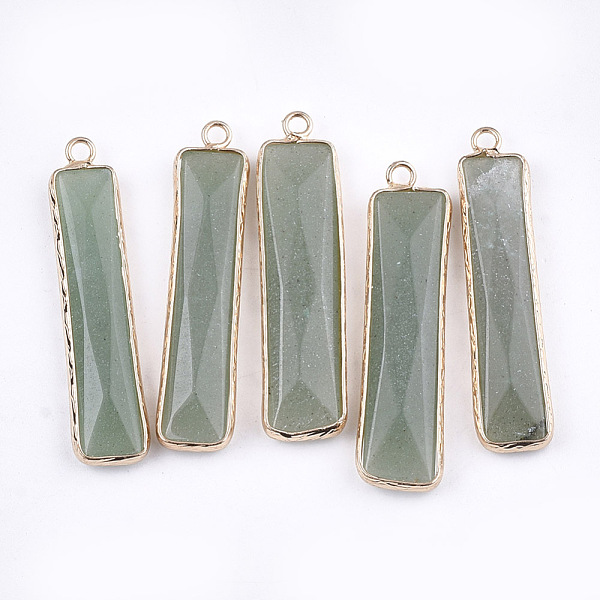 PandaHall Natural Green Aventurine Pendants, with Brass Findings, Faceted, Rectangle, Golden, 45~46x9~11x4~5mm, Hole: 2mm Green Aventurine...
PandaHall Natural Green Aventurine Pendants, with Brass Findings, Faceted, Rectangle, Golden, 45~46x9~11x4~5mm, Hole: 2mm Green Aventurine...