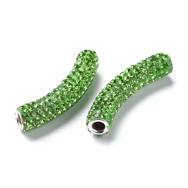 PandaHall Brass Middle East Rhinestone Beads, Tube, Peridot, 45~46.5x9mm, Hole: 4mm Brass+Rhinestone Tube Green
PandaHall Brass Middle East Rhinestone Beads, Tube, Peridot, 45~46.5x9mm, Hole: 4mm Brass+Rhinestone Tube Green