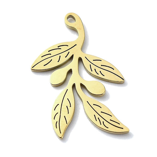 PandaHall 304 Stainless Steel Pendants, Laser Cut, Leafy Branch Charms, Golden, 23.5x15.5x1mm, Hole: 1.2mm 304 Stainless Steel Leaf
PandaHall 304 Stainless Steel Pendants, Laser Cut, Leafy Branch Charms, Golden, 23.5x15.5x1mm, Hole: 1.2mm 304 Stainless Steel Leaf