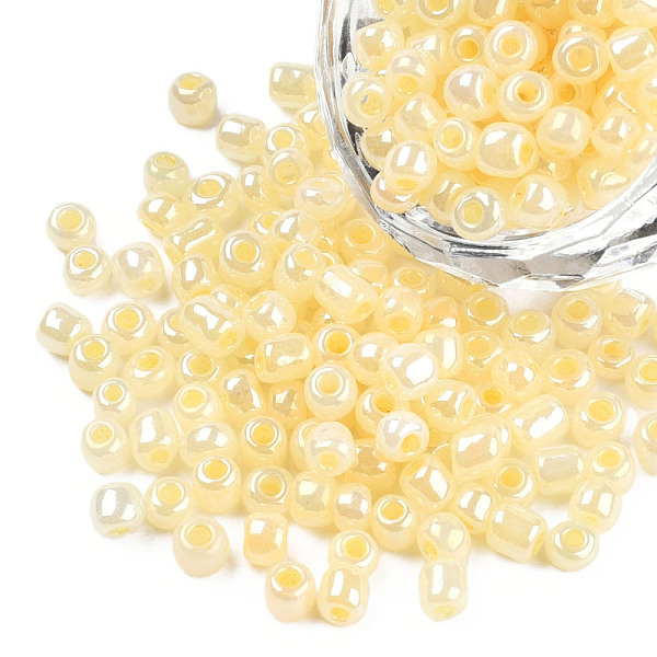 PandaHall Glass Seed Beads, Ceylon, Round, Lemon Chiffon, 4mm, Hole: 1.5mm, about 1000pcs/100g Glass
PandaHall Glass Seed Beads, Ceylon, Round, Lemon Chiffon, 4mm, Hole: 1.5mm, about 1000pcs/100g Glass