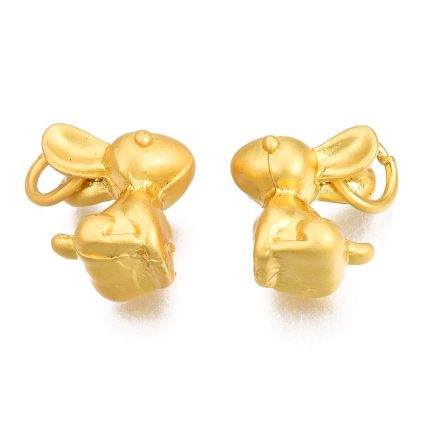 PandaHall Alloy Charms, with Jump Rings, Matte Style, Cadmium Free & Lead Free, Rabbit, Matte Gold Color, 12x8x11mm, Jump Ring: 6x1mm, 4mm...
PandaHall Alloy Charms, with Jump Rings, Matte Style, Cadmium Free & Lead Free, Rabbit, Matte Gold Color, 12x8x11mm, Jump Ring: 6x1mm, 4mm...
