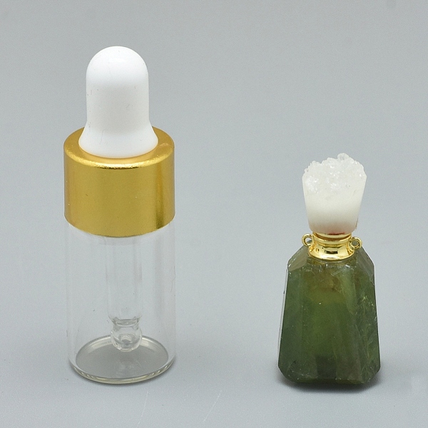 PandaHall Faceted Natural Prehnite Openable Perfume Bottle Pendants, with Brass Findings and Glass Essential Oil Bottles...
PandaHall Faceted Natural Prehnite Openable Perfume Bottle Pendants, with Brass Findings and Glass Essential Oil Bottles...