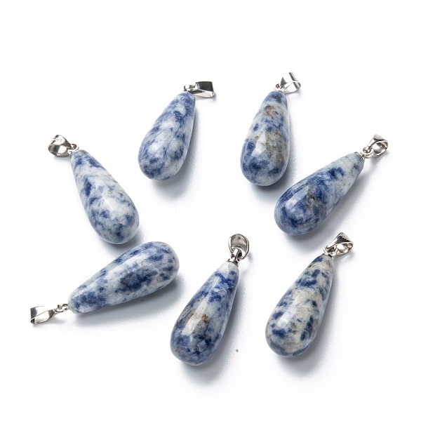 PandaHall Natural Blue Spot Jasper Pendants, with Platinum Brass Findings, Teardrop, 26.5~29x10mm, Hole: 2.5~3.5x4~6mm Blue Spot Jasper...
PandaHall Natural Blue Spot Jasper Pendants, with Platinum Brass Findings, Teardrop, 26.5~29x10mm, Hole: 2.5~3.5x4~6mm Blue Spot Jasper...