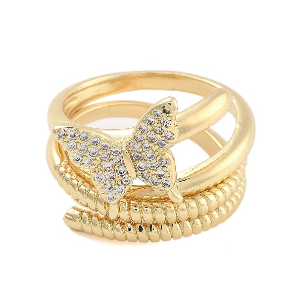 PandaHall Brass Micro Pave Cubic Zirconia Butterfly Open Cuff Rings Set for Women, Golden, Inner Diameter: adjustable, 2pcs/set Brass+Cubic..., Clear
PandaHall Brass Micro Pave Cubic Zirconia Butterfly Open Cuff Rings Set for Women, Golden, Inner Diameter: adjustable, 2pcs/set Brass+Cubic..., Clear