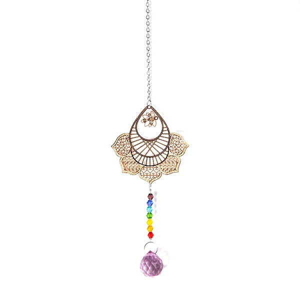 PandaHall Glass Round Pendant Decoration, Hanging Suncatchers, with Metal Link and Glass Bead, for Home Decoration, Flower, 350~400mm Glass...
PandaHall Glass Round Pendant Decoration, Hanging Suncatchers, with Metal Link and Glass Bead, for Home Decoration, Flower, 350~400mm Glass...
