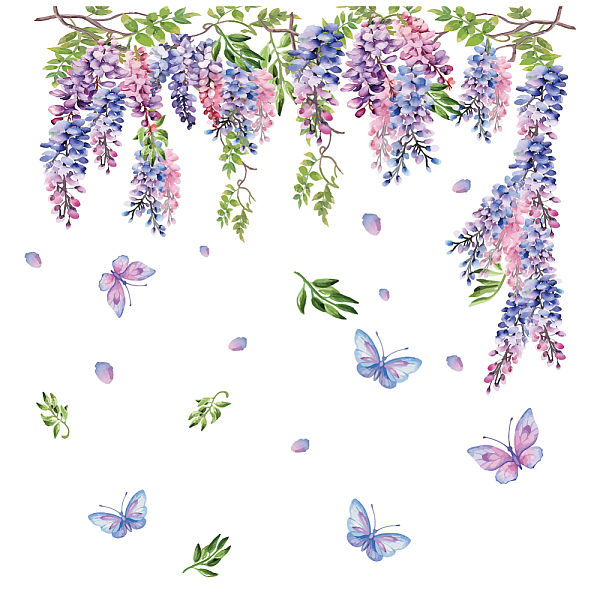 PandaHall SUPERDANT Wisteria Wall Stickers Flying Butterfly Removable Wall Decal Sprung Flowers Self-Adhesive Wallpaer for Children's Room...
PandaHall SUPERDANT Wisteria Wall Stickers Flying Butterfly Removable Wall Decal Sprung Flowers Self-Adhesive Wallpaer for Children's Room...