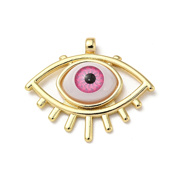 PandaHall Real 18K Gold Plated Brass Pendants, with Acrylic, Evil Eye Charms, Deep Pink, 26x31x7mm, Hole: 2.5mm Brass+Acrylic Evil Eye
PandaHall Real 18K Gold Plated Brass Pendants, with Acrylic, Evil Eye Charms, Deep Pink, 26x31x7mm, Hole: 2.5mm Brass+Acrylic Evil Eye