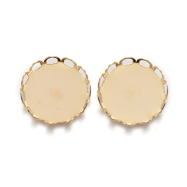 PandaHall 304 Stainless Steel Cabochon Settings, Lace Edge Bezel Cups, Flat Round, Golden, Tray: 15mm, 16x3mm 304 Stainless Steel Flat Round
PandaHall 304 Stainless Steel Cabochon Settings, Lace Edge Bezel Cups, Flat Round, Golden, Tray: 15mm, 16x3mm 304 Stainless Steel Flat Round