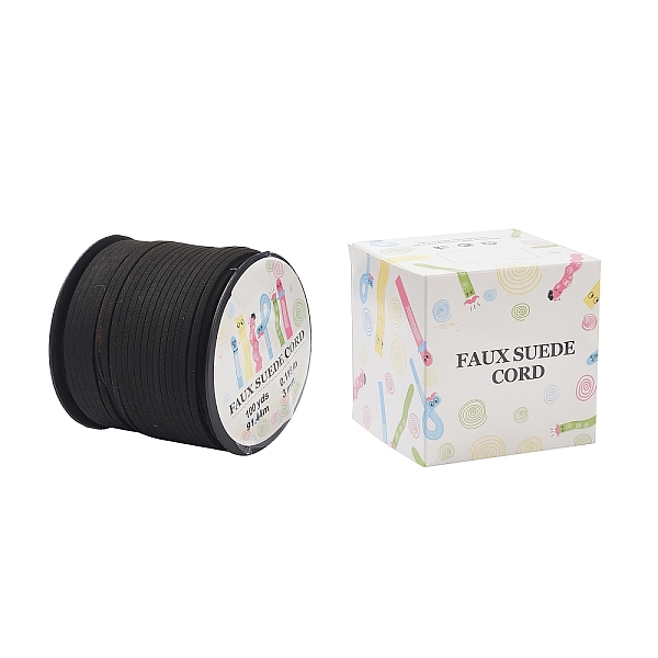 PandaHall Faux Suede Cord, Faux Suede Lace, Paper Box Packing, Black, 3.0x1.4mm, about 98.43yards/roll(90m/roll) Faux Suede Black
PandaHall Faux Suede Cord, Faux Suede Lace, Paper Box Packing, Black, 3.0x1.4mm, about 98.43yards/roll(90m/roll) Faux Suede Black
