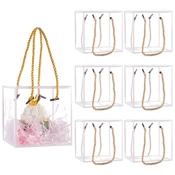 PandaHall Transparent PVC Plastic Gift Box, with Polyester Cord, Square, White, Finished Product: 12x12x12cm, about 3pcs/set Plastic Square...
PandaHall Transparent PVC Plastic Gift Box, with Polyester Cord, Square, White, Finished Product: 12x12x12cm, about 3pcs/set Plastic Square...