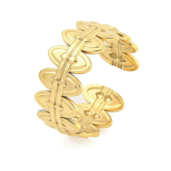 PandaHall 304 Stainless Steel Oval Open Cuff Ring for Women, Real 18K Gold Plated, 7.5mm, inner diameter: adjustable 304 Stainless Steel...
PandaHall 304 Stainless Steel Oval Open Cuff Ring for Women, Real 18K Gold Plated, 7.5mm, inner diameter: adjustable 304 Stainless Steel...
