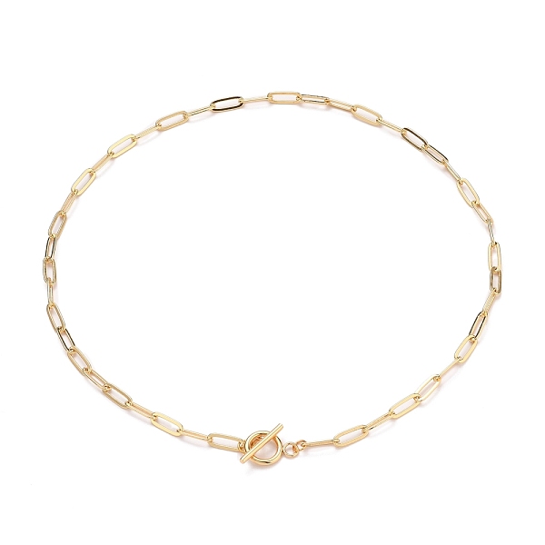 PandaHall Brass Paperclip Chain Necklaces, with 304 Stainless Steel Toggle Clasps, Golden, 18.35 inch(46.6cm) Brass
PandaHall Brass Paperclip Chain Necklaces, with 304 Stainless Steel Toggle Clasps, Golden, 18.35 inch(46.6cm) Brass