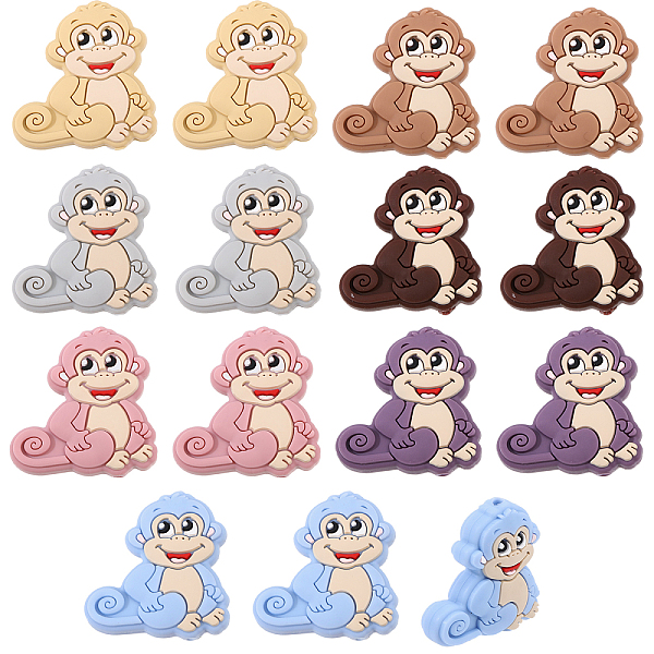 PandaHall CHGCRAFT 14Pcs 7 Colors Monkey Food Grade Eco-Friendly Silicone Beads, Chewing Beads For Teethers, DIY Nursing Necklaces Making..., Multicolor
PandaHall CHGCRAFT 14Pcs 7 Colors Monkey Food Grade Eco-Friendly Silicone Beads, Chewing Beads For Teethers, DIY Nursing Necklaces Making..., Multicolor