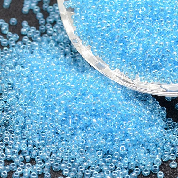 PandaHall 12/0 Glass Seed Beads, Grade A, Round, Transparent Colours Lustered, Deep Sky Blue, 1.8~2.0mm, Hole: 0.8mm, about 28000pcs/pound...
PandaHall 12/0 Glass Seed Beads, Grade A, Round, Transparent Colours Lustered, Deep Sky Blue, 1.8~2.0mm, Hole: 0.8mm, about 28000pcs/pound...