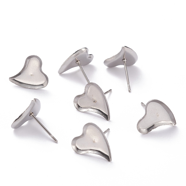 PandaHall 304 Stainless Steel Stud Earring Settings, Heart, Stainless Steel Color, 12x11x2mm, Tray: 9x8mm, Pin: 0.8mm 304 Stainless Steel...
PandaHall 304 Stainless Steel Stud Earring Settings, Heart, Stainless Steel Color, 12x11x2mm, Tray: 9x8mm, Pin: 0.8mm 304 Stainless Steel...