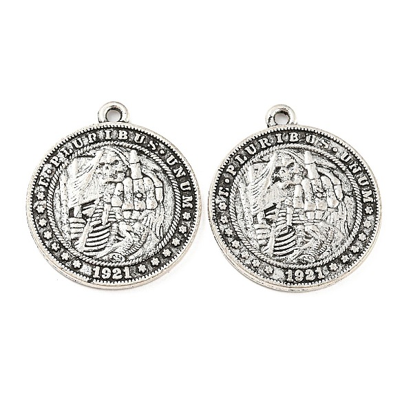 PandaHall Tibetan Style Alloy Pendants, Cadmium Free & Lead Free, Flat Round, Antique Silver, 28.5x25x2mm, Hole: 1.8mm, about 212pcs/1000g...
PandaHall Tibetan Style Alloy Pendants, Cadmium Free & Lead Free, Flat Round, Antique Silver, 28.5x25x2mm, Hole: 1.8mm, about 212pcs/1000g...