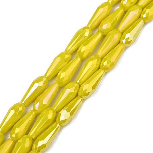 PandaHall Electroplated Opaque Glass Beads Strands, Full Rainbow Plated, Faceted, Teardrop, Yellow, 15x6mm, Hole: 1mm, about 50pcs/Strand...
PandaHall Electroplated Opaque Glass Beads Strands, Full Rainbow Plated, Faceted, Teardrop, Yellow, 15x6mm, Hole: 1mm, about 50pcs/Strand...