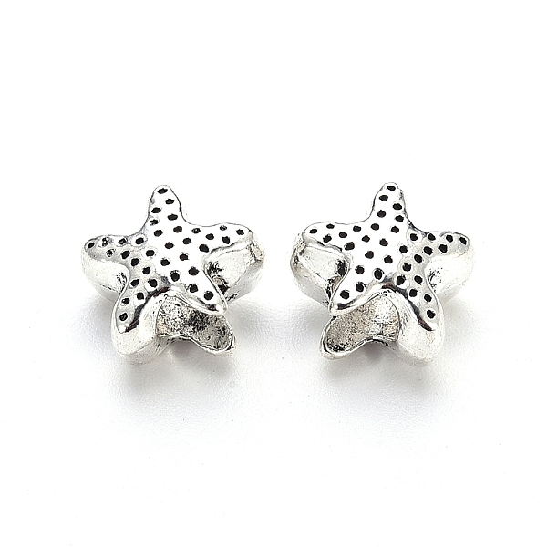 PandaHall Tibetan Style Alloy European Beads, Large Hole Beads, Cadmium Free & Lead Free, Starfish, Antique Silver, 11x10x7mm, Hole: 4.5mm...
PandaHall Tibetan Style Alloy European Beads, Large Hole Beads, Cadmium Free & Lead Free, Starfish, Antique Silver, 11x10x7mm, Hole: 4.5mm...