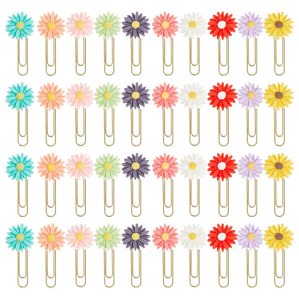 PandaHall 40Pcs 10 Colors Resin Flower Paper Clips, Long Bookmark Marking Clips, with Iron Clips, Mixed Color, 60x26mm, 4pcs/color Resin..., Multicolor
PandaHall 40Pcs 10 Colors Resin Flower Paper Clips, Long Bookmark Marking Clips, with Iron Clips, Mixed Color, 60x26mm, 4pcs/color Resin..., Multicolor