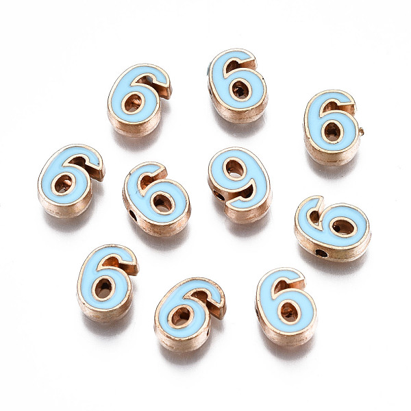 PandaHall Alloy Enamel Beads, Number, Cadmium Free & Lead Free, Light Gold The lead-free cadmium, Num.6, 10x7x3mm, Hole: 1.5mm Alloy+Enamel...
PandaHall Alloy Enamel Beads, Number, Cadmium Free & Lead Free, Light Gold The lead-free cadmium, Num.6, 10x7x3mm, Hole: 1.5mm Alloy+Enamel...