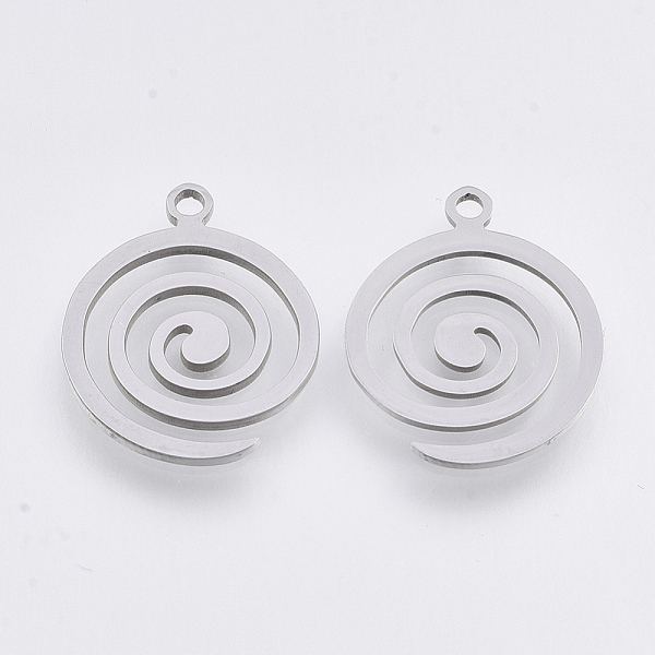 PandaHall 201 Stainless Steel Pendants, Laser Cut Pendants, Vortex, Stainless Steel Color, 18x15x1mm, Hole: 1.5mm 201 Stainless Steel Flat...
PandaHall 201 Stainless Steel Pendants, Laser Cut Pendants, Vortex, Stainless Steel Color, 18x15x1mm, Hole: 1.5mm 201 Stainless Steel Flat...