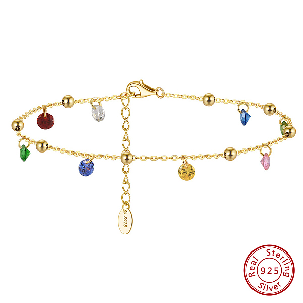 PandaHall 925 Sterling Silver Anklets, Micro Pave Diamond Cubic Zirconia Anklet, Real 14K Gold Plated, 8-1/2 inch(21.6cm) Sterling Silver...
PandaHall 925 Sterling Silver Anklets, Micro Pave Diamond Cubic Zirconia Anklet, Real 14K Gold Plated, 8-1/2 inch(21.6cm) Sterling Silver...