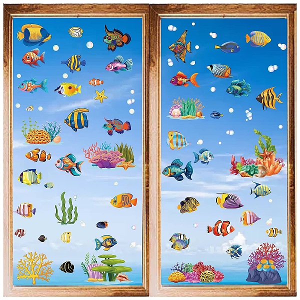 PandaHall 8 Sheets 8 Styles PVC Waterproof Wall Stickers, Self-Adhesive Decals, for Window or Stairway Home Decoration, Rectangle, Fish...
PandaHall 8 Sheets 8 Styles PVC Waterproof Wall Stickers, Self-Adhesive Decals, for Window or Stairway Home Decoration, Rectangle, Fish...
