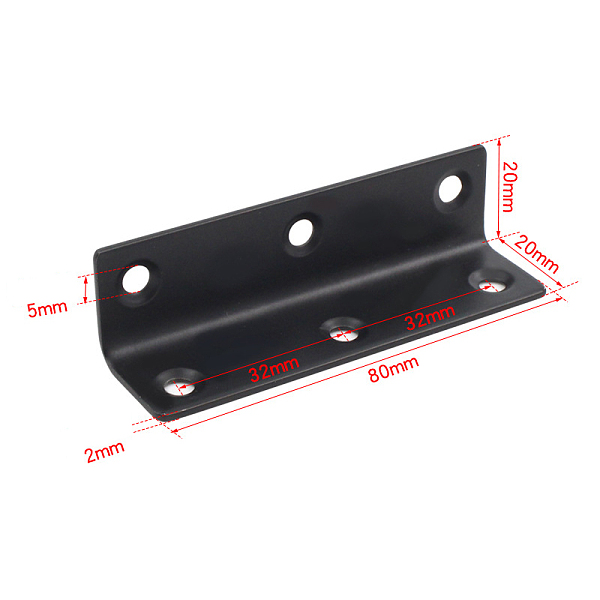 PandaHall 201 Stainless Steel L Shape Right Angle Bracket, Rectangle, Electrophoresis Black, 20x80x20mm, Hole: 5mm Stainless Steel Rectangle
PandaHall 201 Stainless Steel L Shape Right Angle Bracket, Rectangle, Electrophoresis Black, 20x80x20mm, Hole: 5mm Stainless Steel Rectangle