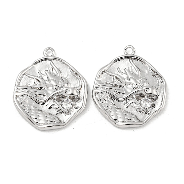 PandaHall Brass Micro Pave Cubic Zirconia Pendants, Flat Round with Dragon, Clear, 23x20x2mm, Hole: 1.6mm Brass+Cubic Zirconia Flat Round...
PandaHall Brass Micro Pave Cubic Zirconia Pendants, Flat Round with Dragon, Clear, 23x20x2mm, Hole: 1.6mm Brass+Cubic Zirconia Flat Round...