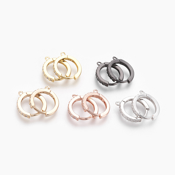 PandaHall Brass Micro Pave Cubic Zirconia Huggie Hoop Earring Findings, Clear, Mixed Color, 16x14x2mm, Hole: 1mm, Pin: 1mm Brass Clear
PandaHall Brass Micro Pave Cubic Zirconia Huggie Hoop Earring Findings, Clear, Mixed Color, 16x14x2mm, Hole: 1mm, Pin: 1mm Brass Clear