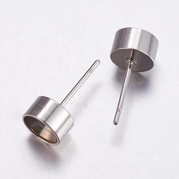 PandaHall 304 Stainless Steel Stud Earring Findings, for Pointed Back Rivoli Rhinestone, Flat Round, Stainless Steel Color, Tray: 6mm, 7x4mm...
PandaHall 304 Stainless Steel Stud Earring Findings, for Pointed Back Rivoli Rhinestone, Flat Round, Stainless Steel Color, Tray: 6mm, 7x4mm...